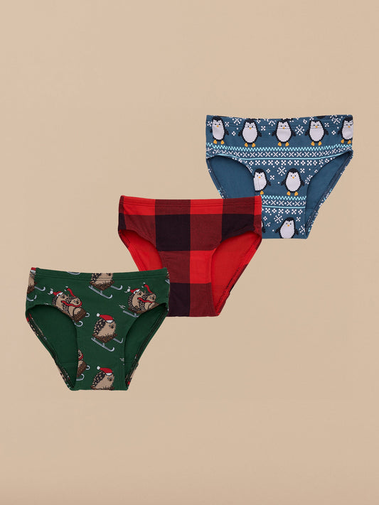 Girls Bikini Brief 3-Pack | Holiday Pack