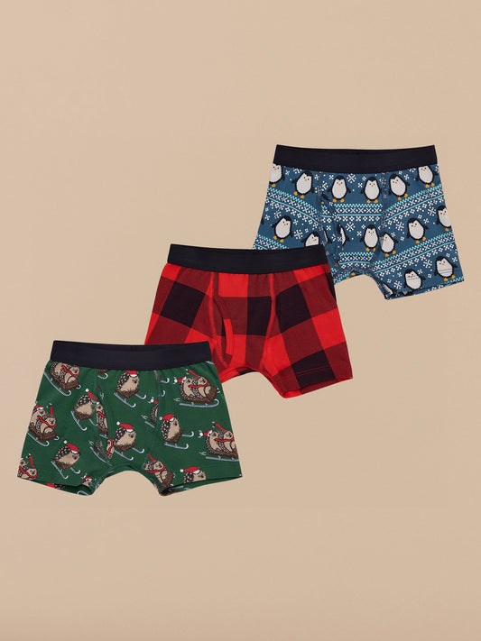 Boys Boxer Brief 3-Pack | Holiday Pack