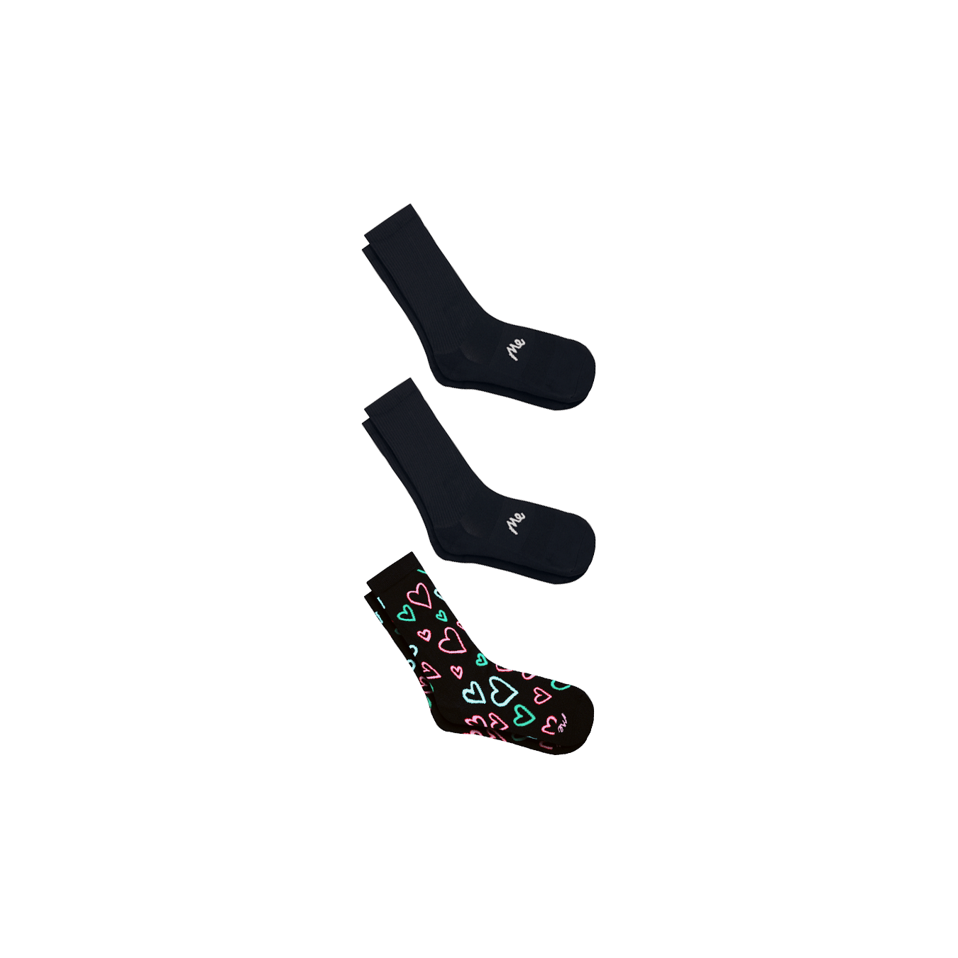 Crew Sock 3-Pack | Electric Hearts Pack