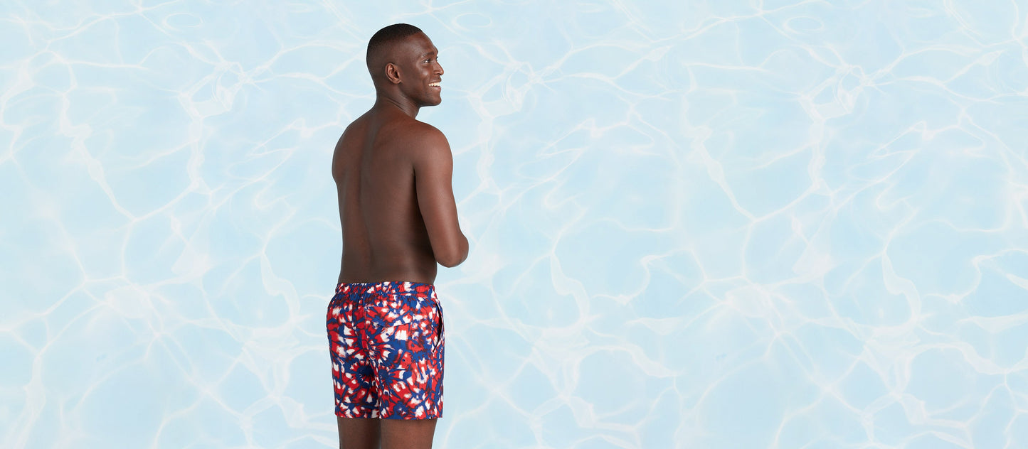 6" Swim Trunk  | Americana Tie Dye