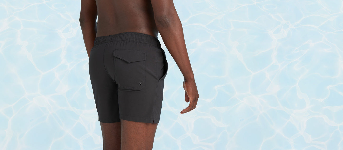 6" Swim Trunk  | Black