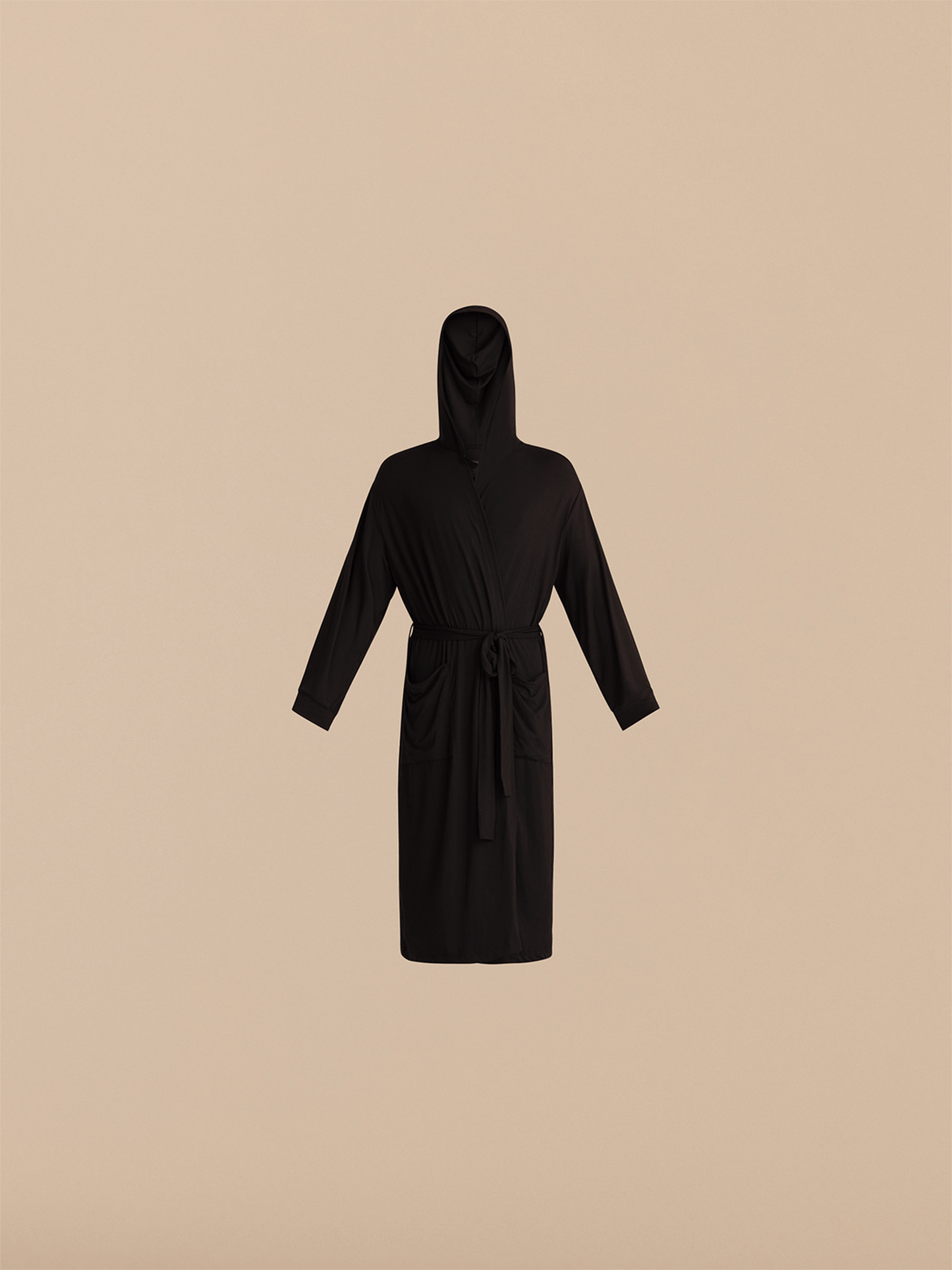 Unisex Hooded Modal Robe | Black