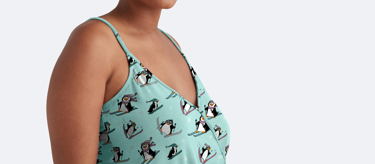 UltraModal™ V-Neck Romper | Penguins on Skis