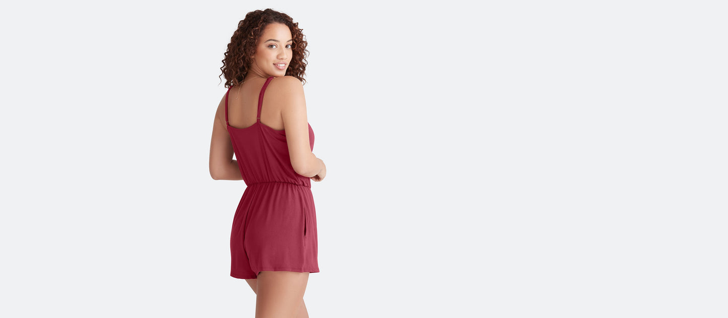 UltraModal™ V-Neck Romper | Cabernet