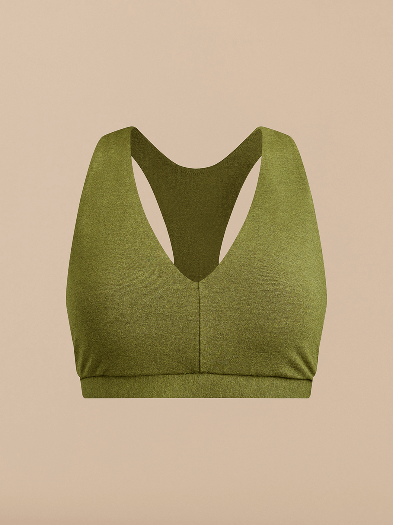 Curvy UltraModal™ FeelFree Racerback Bralette | Heather Olive