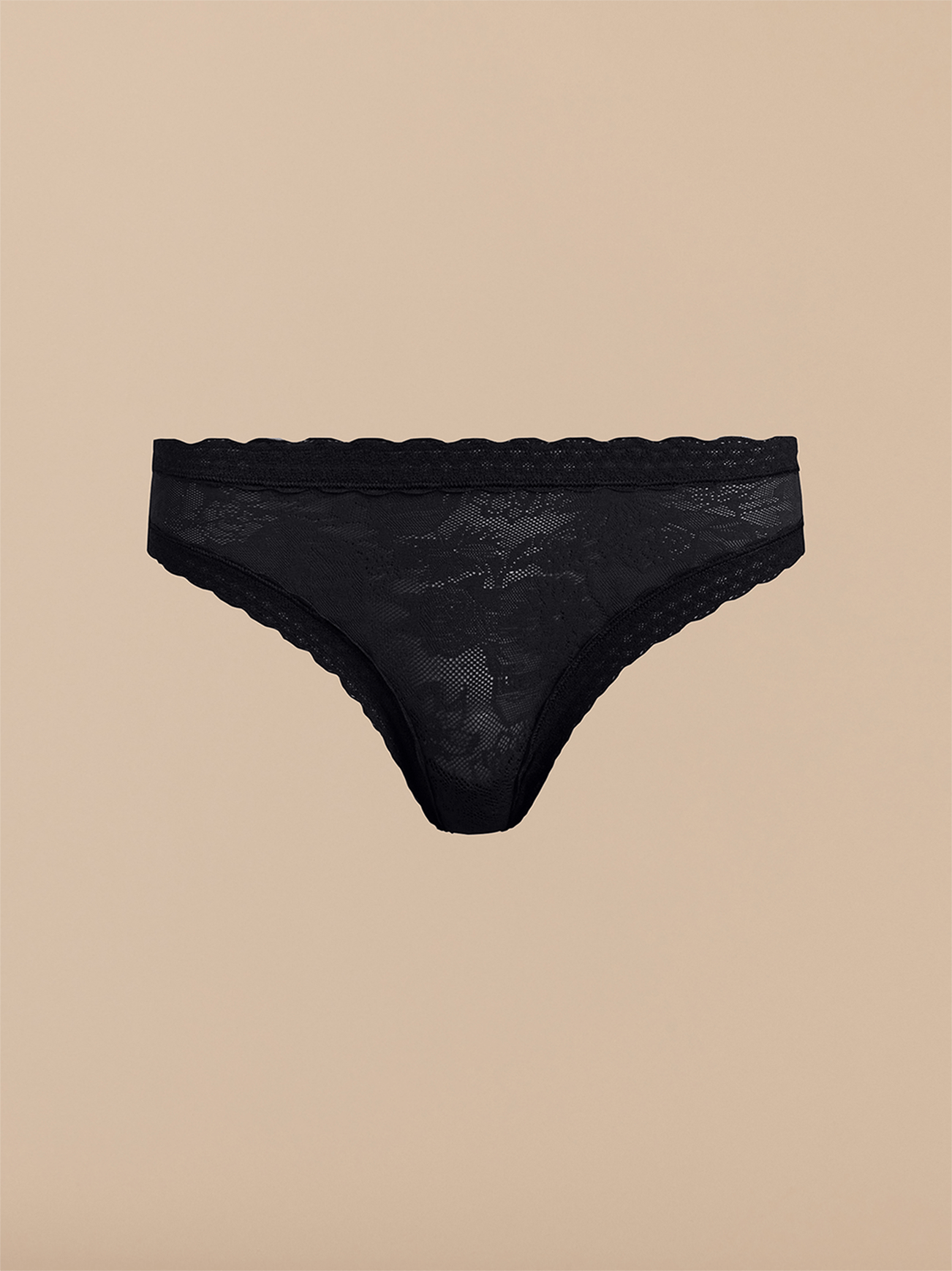 All Over Lace Tanga | Black Dead Flowers