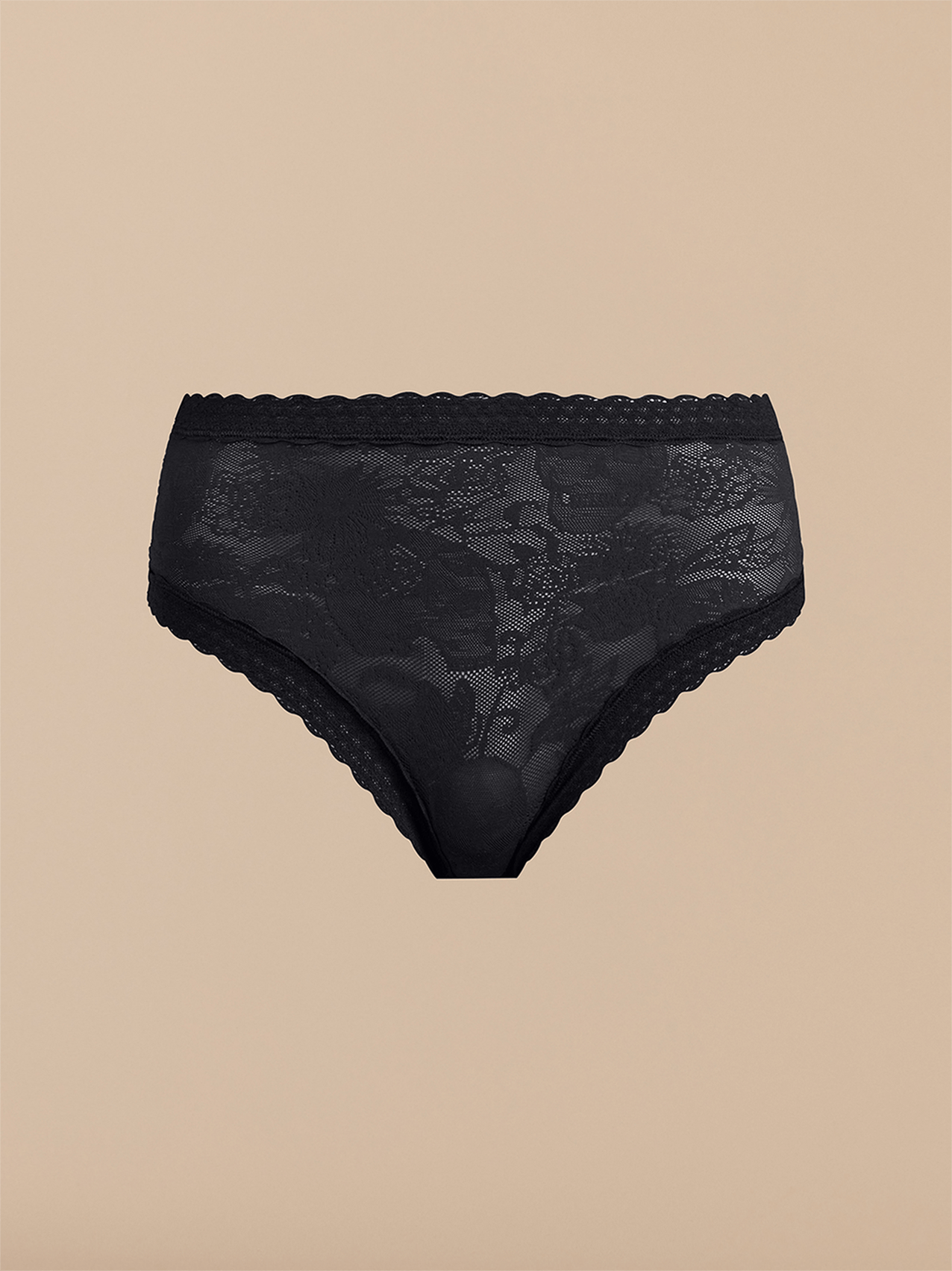 All Over Lace High-Waist Brief | Black Dead Flowers