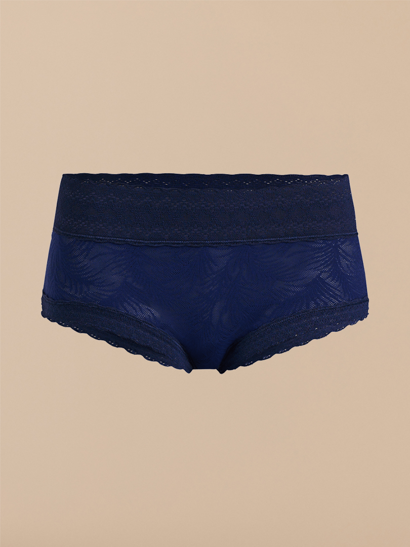 All Over Lace Hipster | Midnight Navy Palm