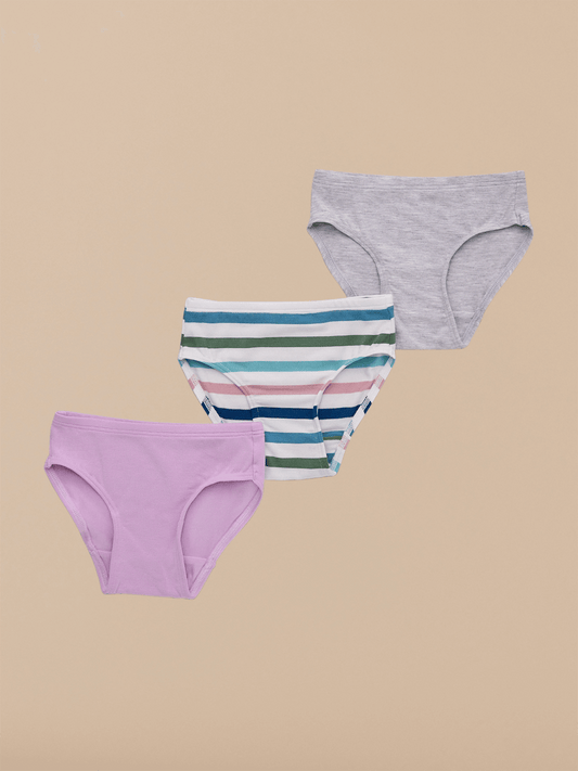 Girls Bikini Brief 3-Pack | Girls Stripe Pack