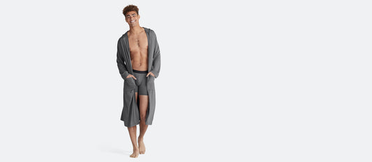 Unisex Hooded Modal Robe | Grey