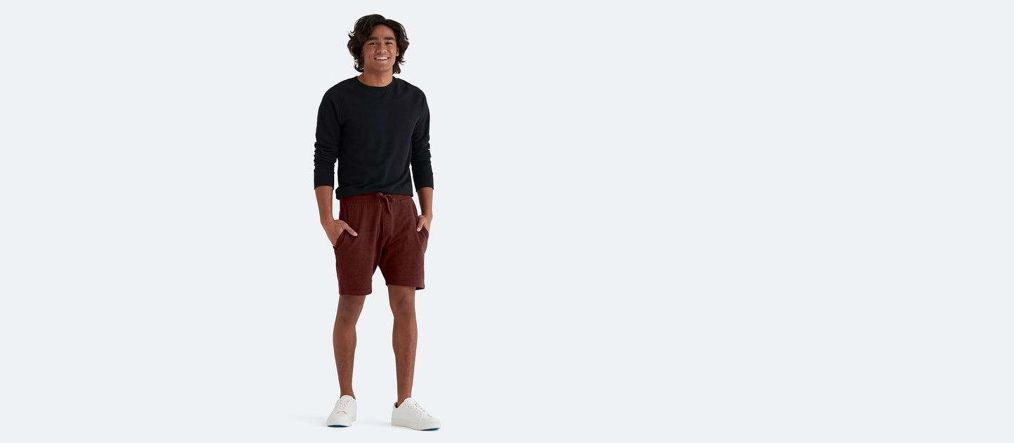 French Terry Shorts - Men's | Heather Burgundy