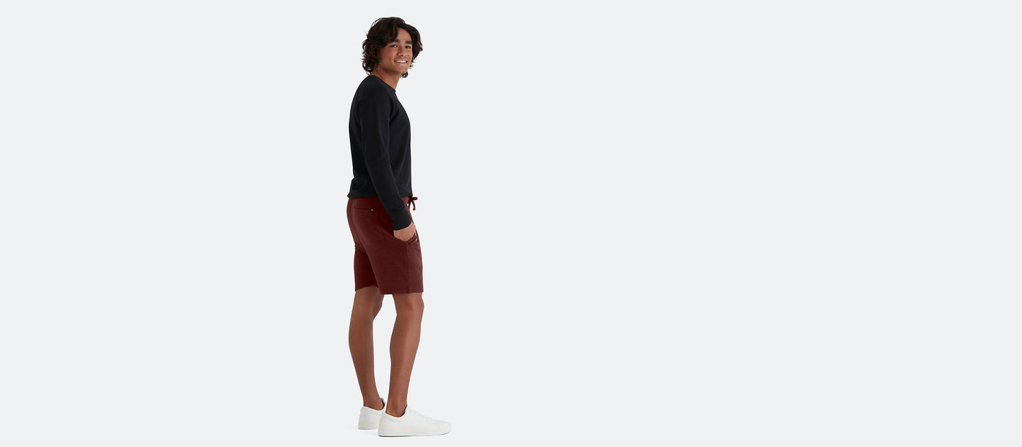 French Terry Shorts - Men's | Heather Burgundy