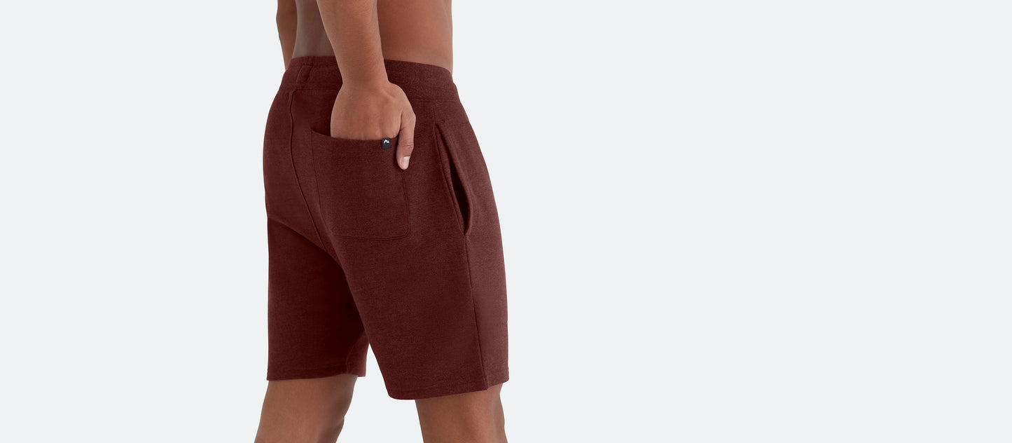 French Terry Shorts - Men's | Heather Burgundy