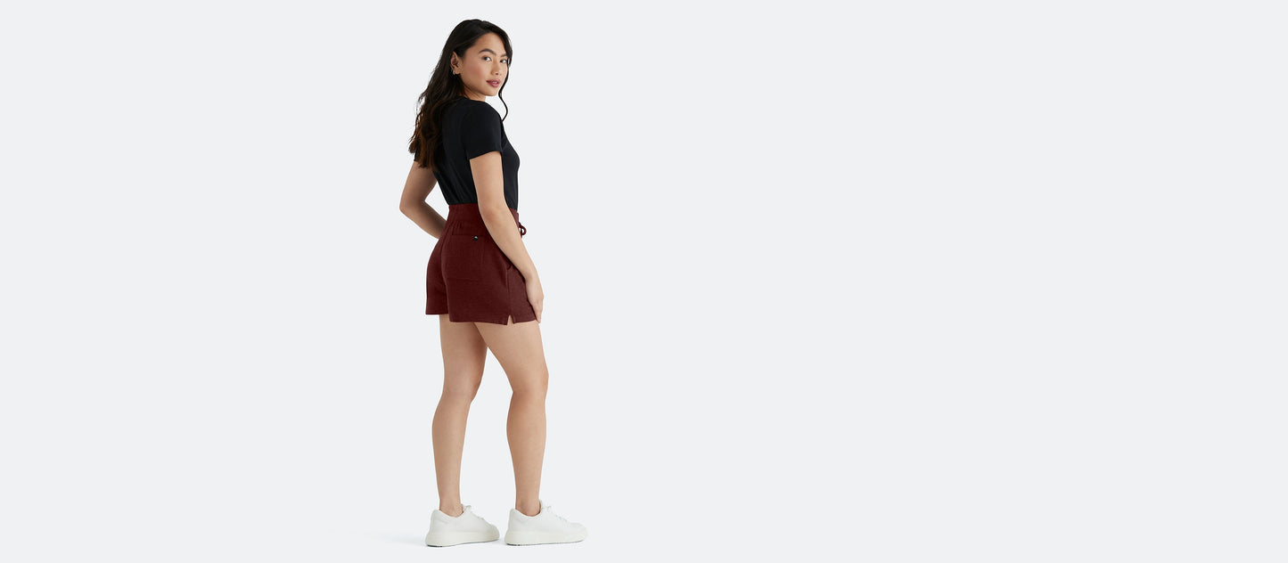 French Terry Shorts - Women's | Heather Burgundy