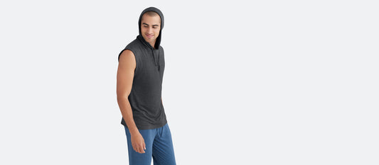 UltraModal™ Sleeveless Lounge Hoodie - Men's | Heather Charcoal