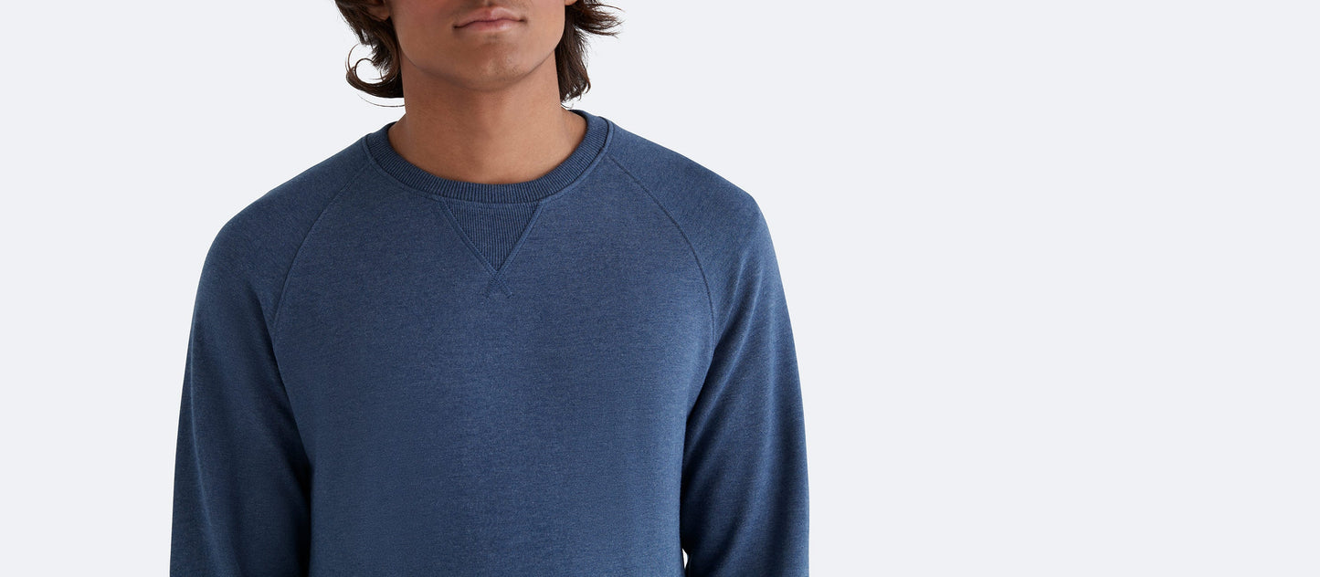 French Terry Crew Sweatshirt - Men's | Heather Navy