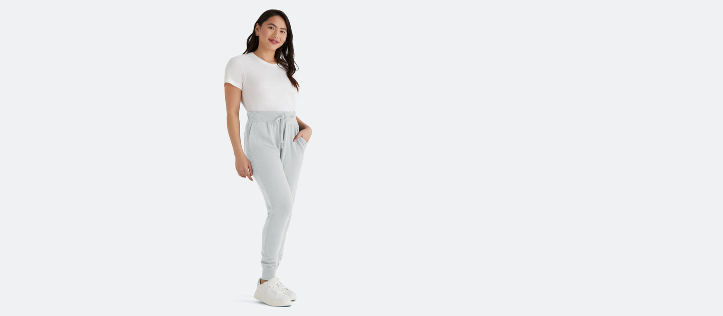 French Terry Jogger - Women's | Light Heather Grey