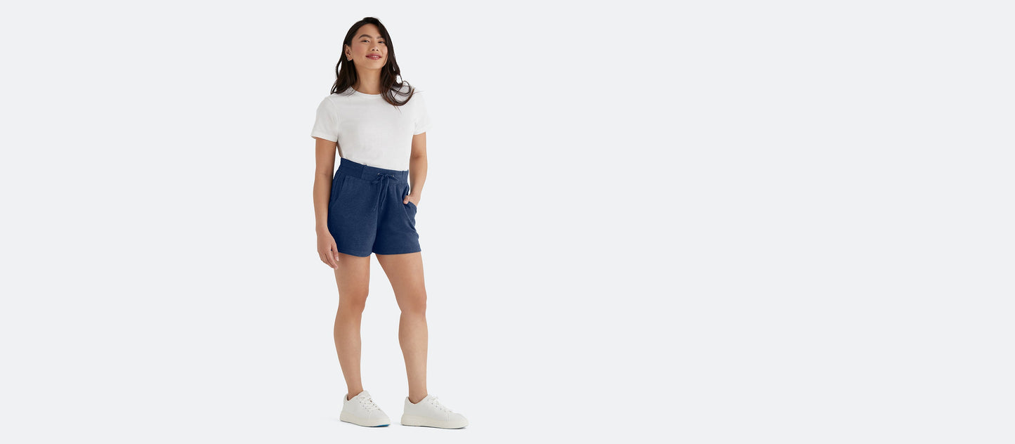 French Terry Shorts - Women's | Heather Navy