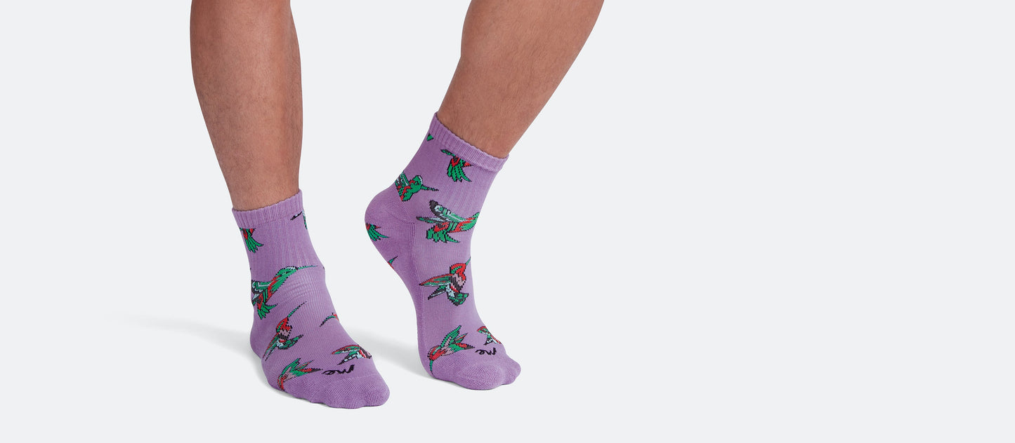 UltraModal™ Quarter Sock | Hummingbirds