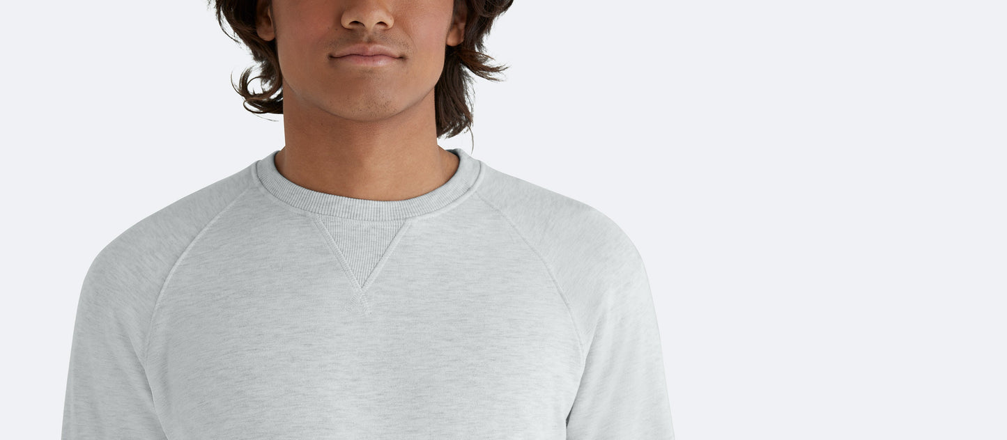 French Terry Crew Sweatshirt - Men's | Light Heather Grey