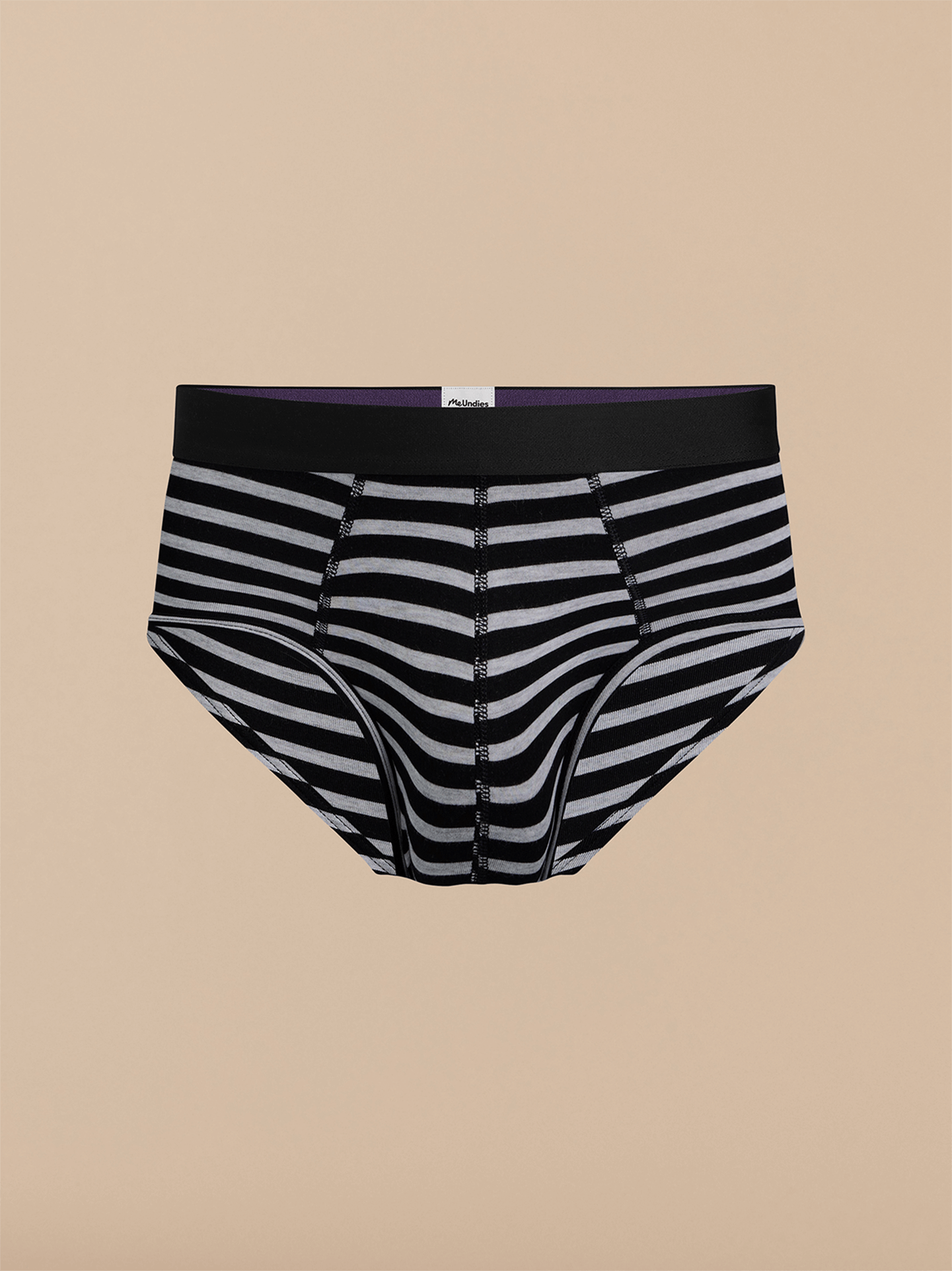 Brief | Heather Grey Stripes