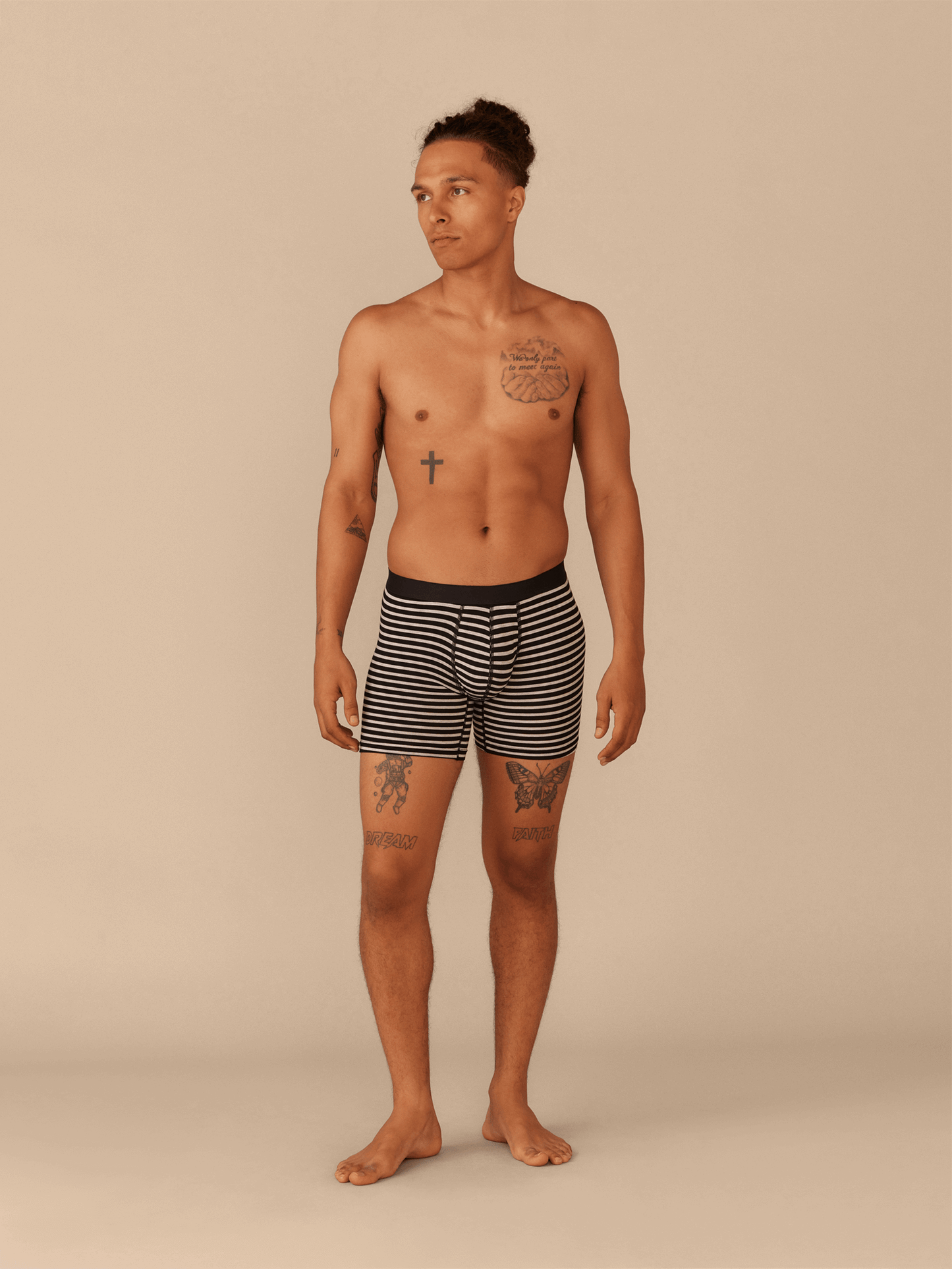 Boxer Brief | Heather Grey Stripes