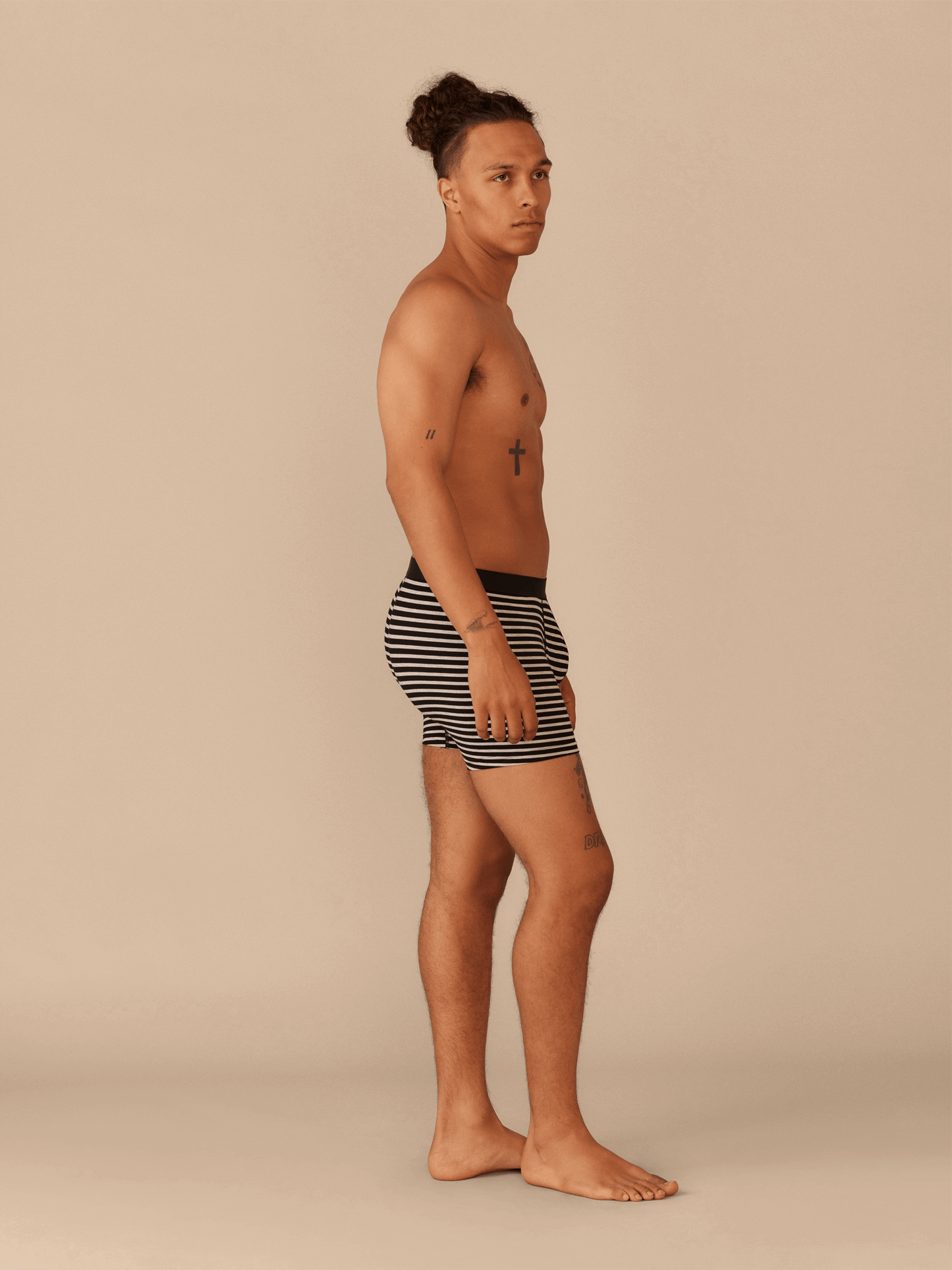 Boxer Brief | Heather Grey Stripes