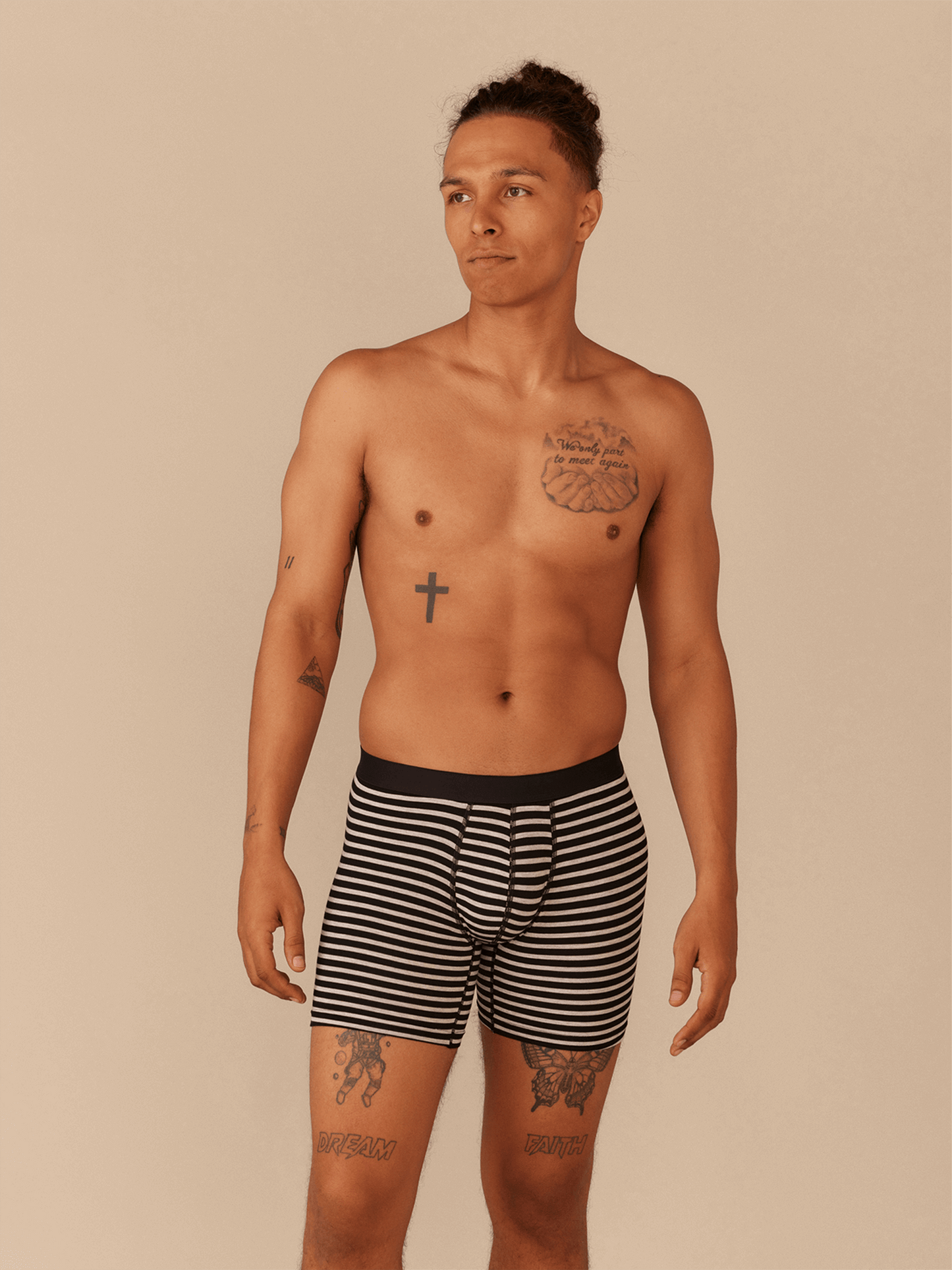 Boxer Brief | Heather Grey Stripes