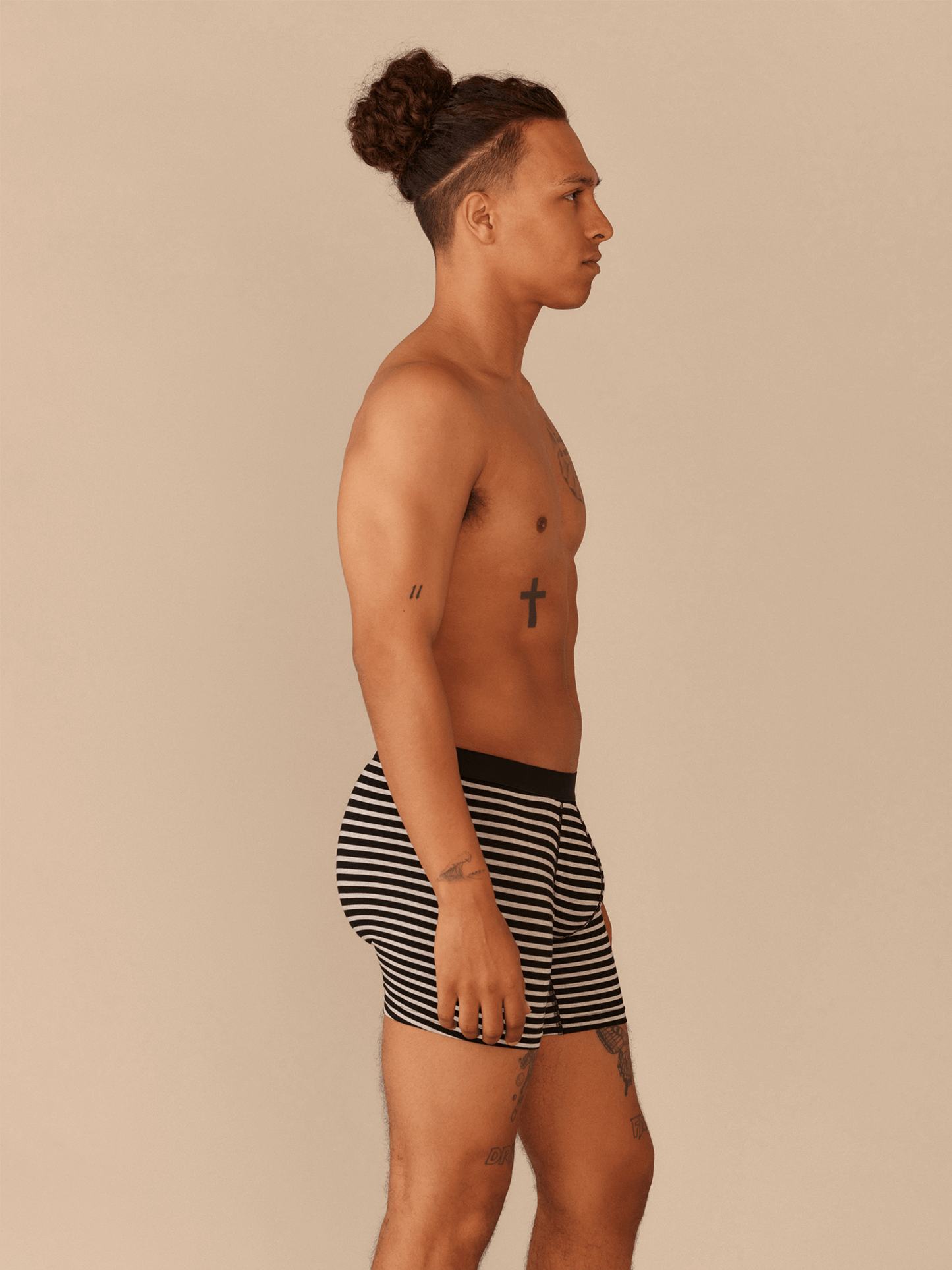 Boxer Brief | Heather Grey Stripes