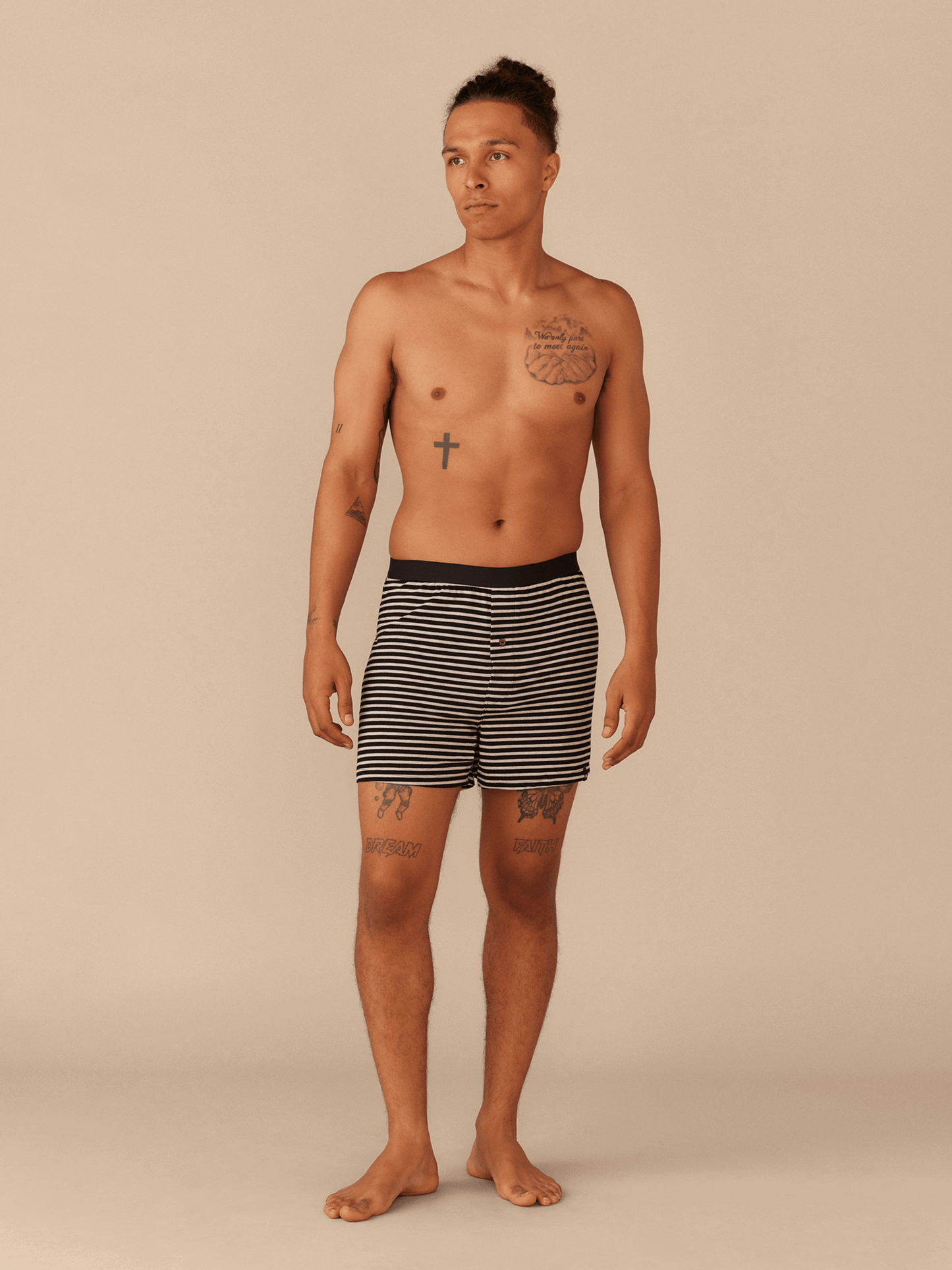 Boxer | Heather Grey Stripes