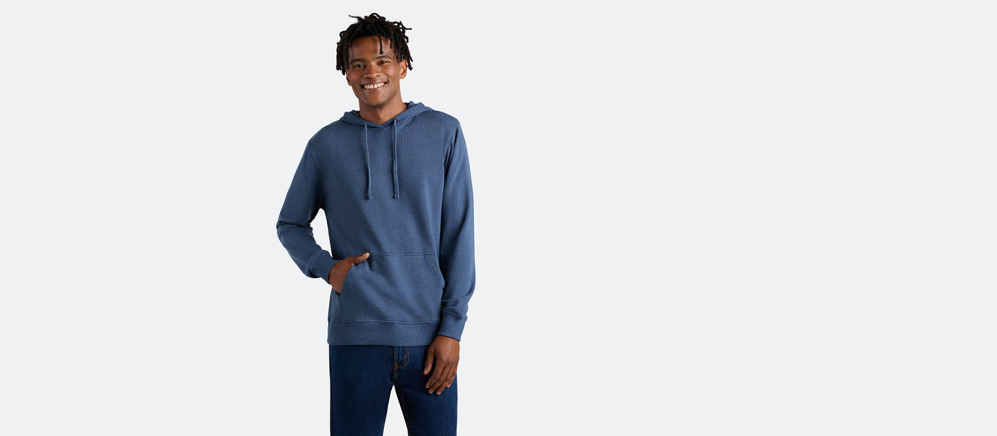 French Terry Pullover Hoodie - Men's | Heather Navy