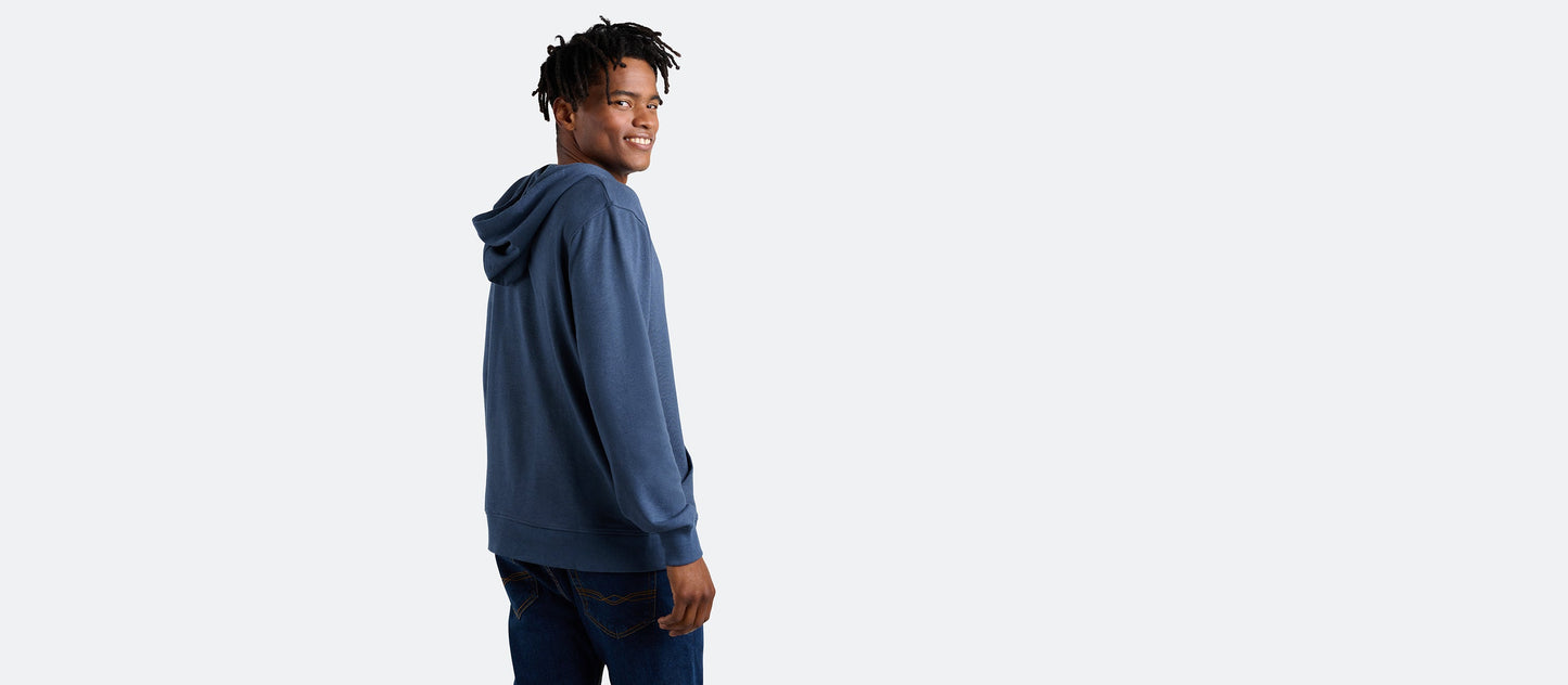 French Terry Pullover Hoodie - Men's | Heather Navy