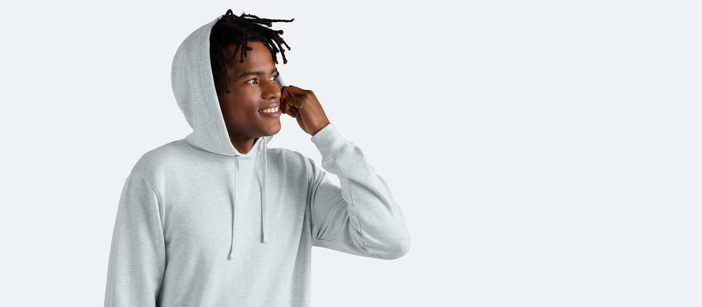 French Terry Pullover Hoodie - Men's | Light Heather Grey