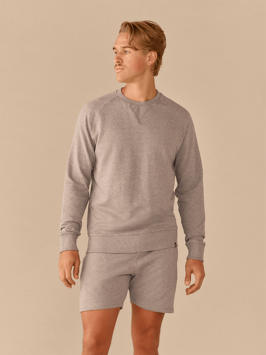 French Terry Crew Sweatshirt - Men's | Heather Grey