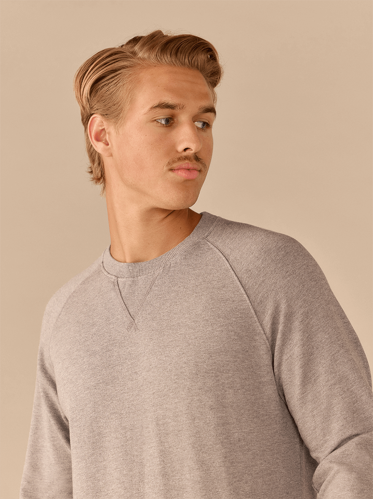 French Terry Crew Sweatshirt - Men's | Heather Grey