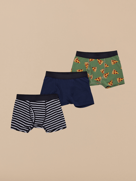 Boys Boxer Brief 3-Pack | Pizza Party Pack