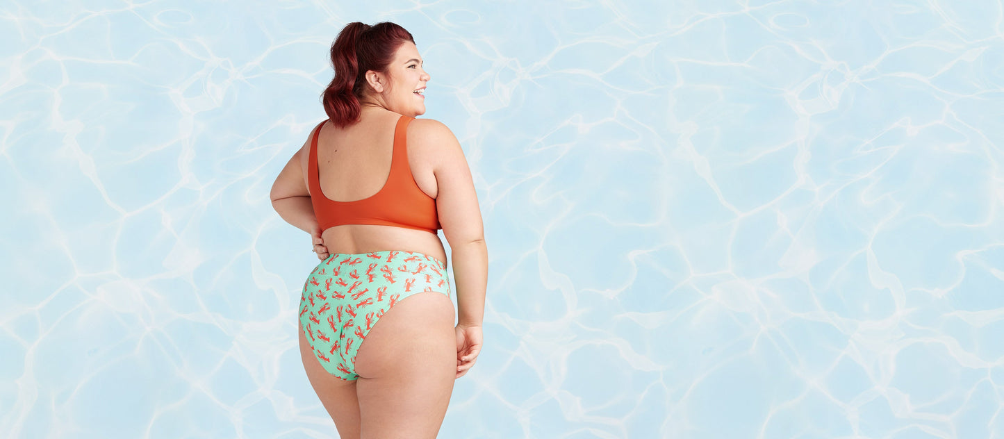 Swim High-Waist Cheeky Bikini Bottom 1.0 | Rock Lobster