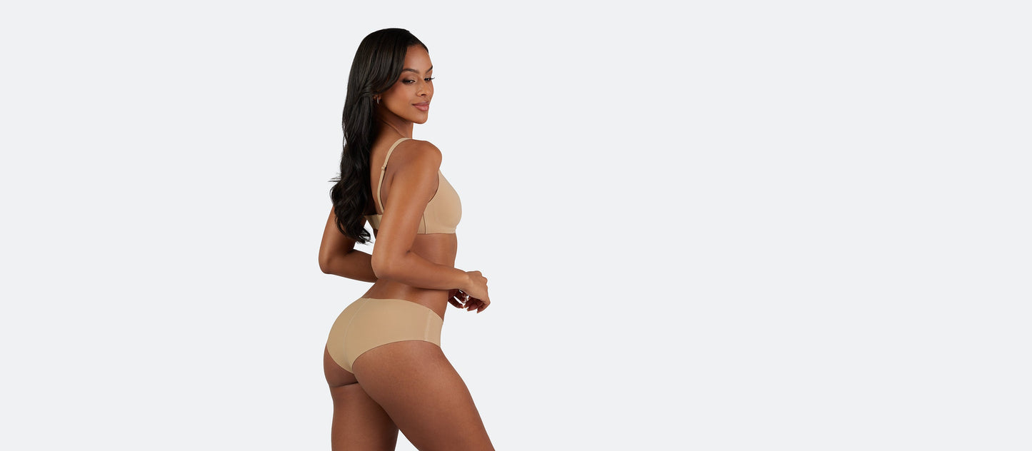 DreamSeam Tanga 3-Pack | Latte