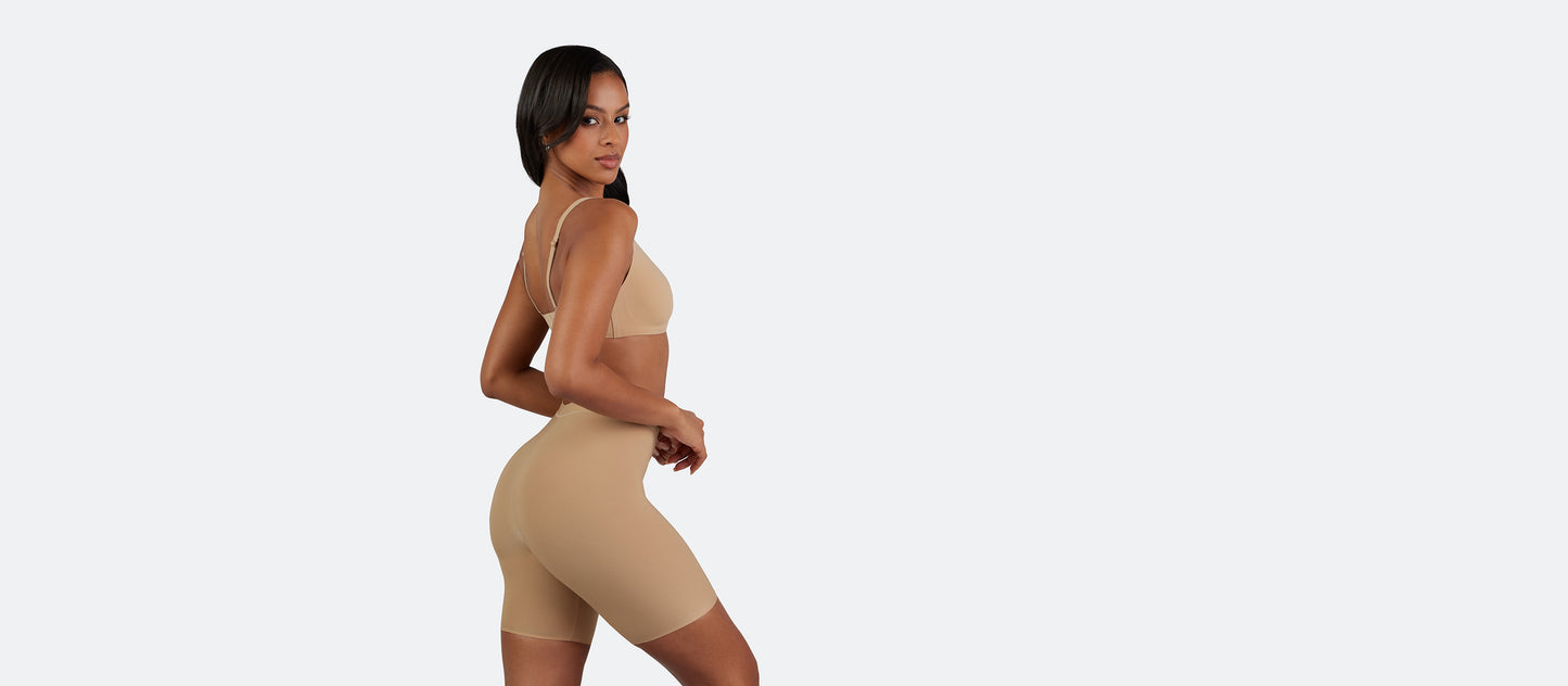 DreamSeam Long Boyshort | Latte