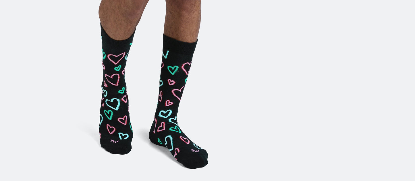 Crew Sock 3-Pack | Electric Hearts Pack