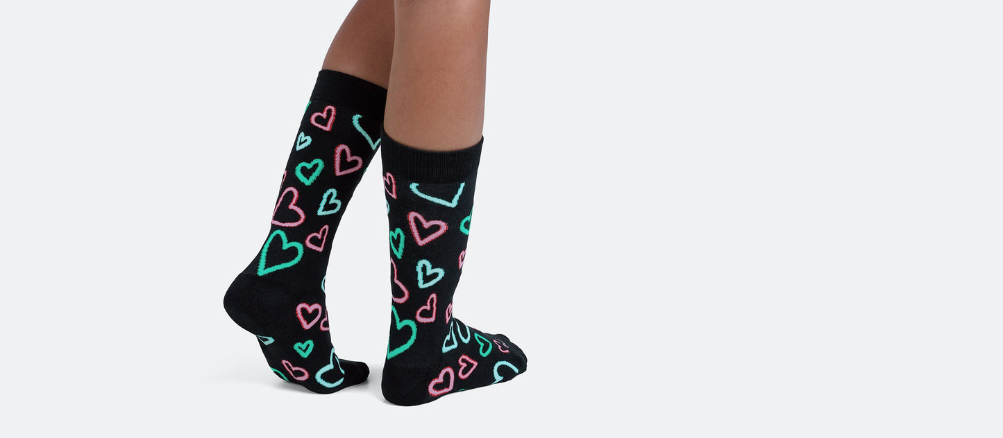 Crew Sock 3-Pack | Electric Hearts Pack