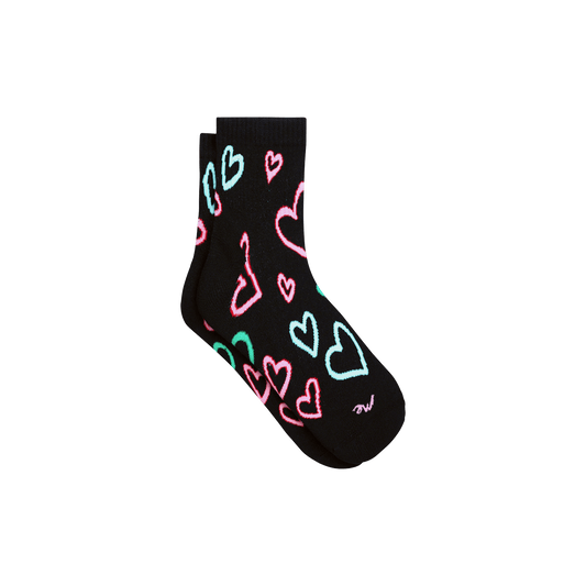 UltraModal™ Quarter Sock | Electric Hearts