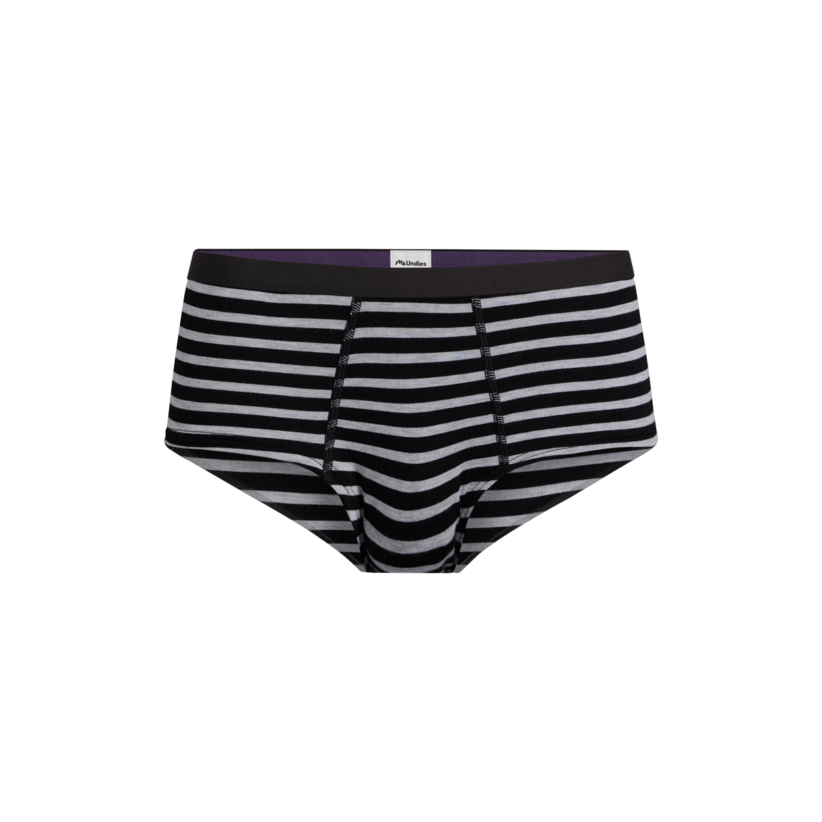 Cheeky Brief | Heather Grey Stripes