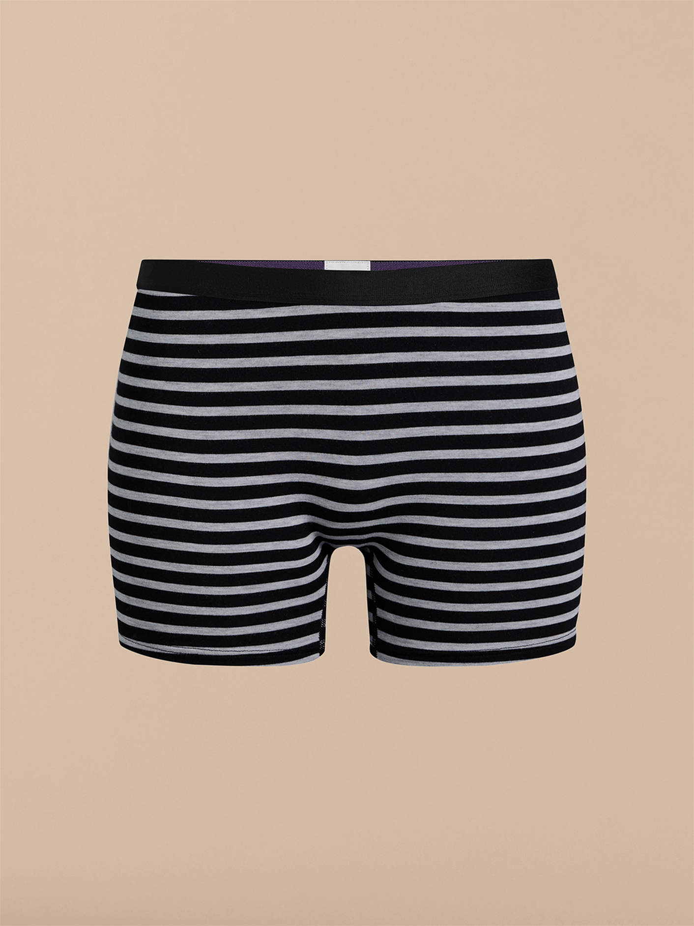 Boyshort | Heather Grey Stripes