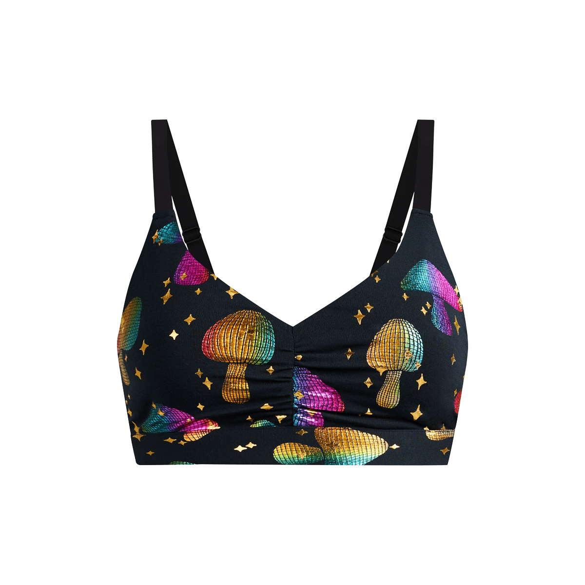 Curvy UltraModal™ FeelFree Ruched Bralette | Disco Shrooms