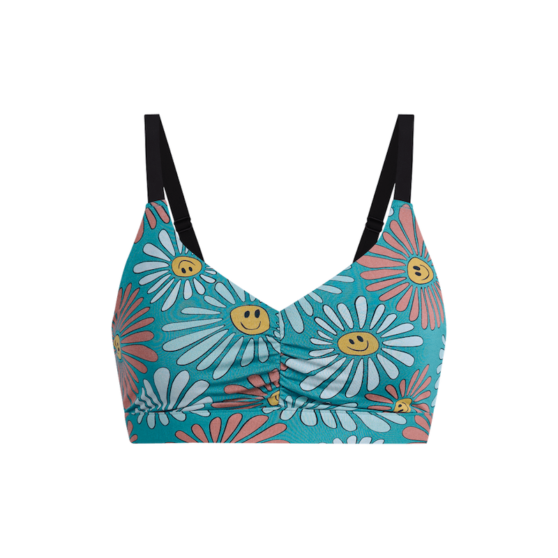 Curvy UltraModal™ FeelFree Ruched Bralette | Disco Daisies