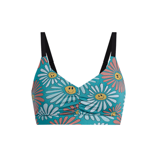 Curvy UltraModal™ FeelFree Ruched Bralette | Disco Daisies