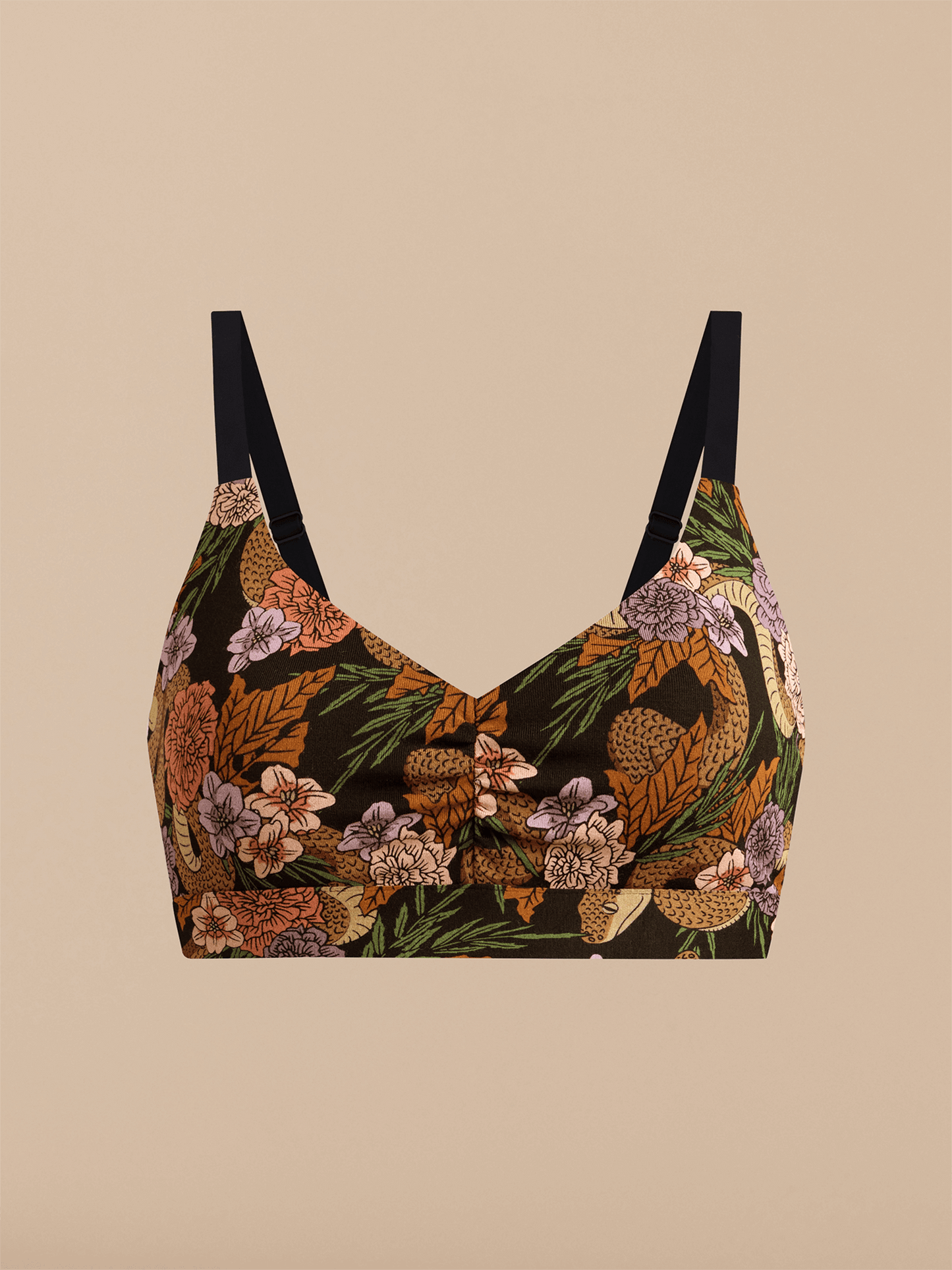 Curvy UltraModal™ FeelFree Ruched Bralette | Garden Snake