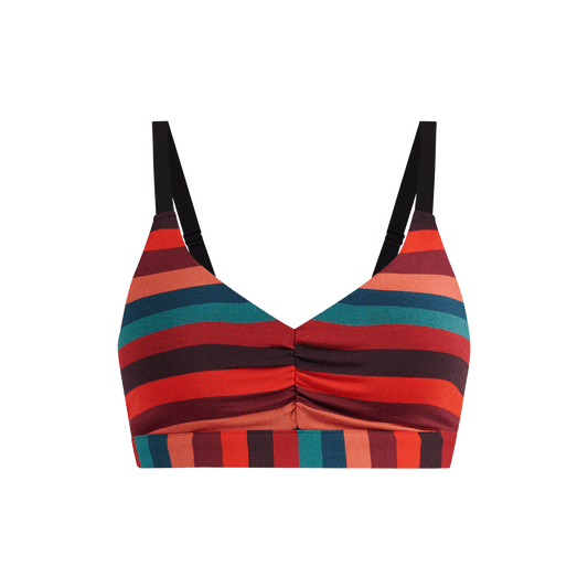 Curvy UltraModal™ FeelFree Ruched Bralette | Bright Stripes