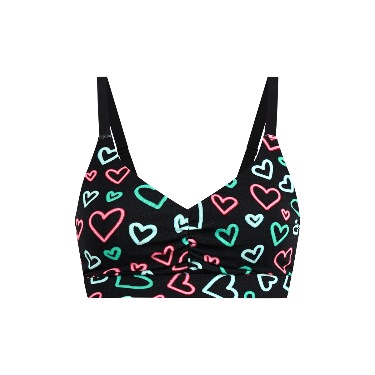 Curvy UltraModal™ FeelFree Ruched Bralette | Electric Hearts